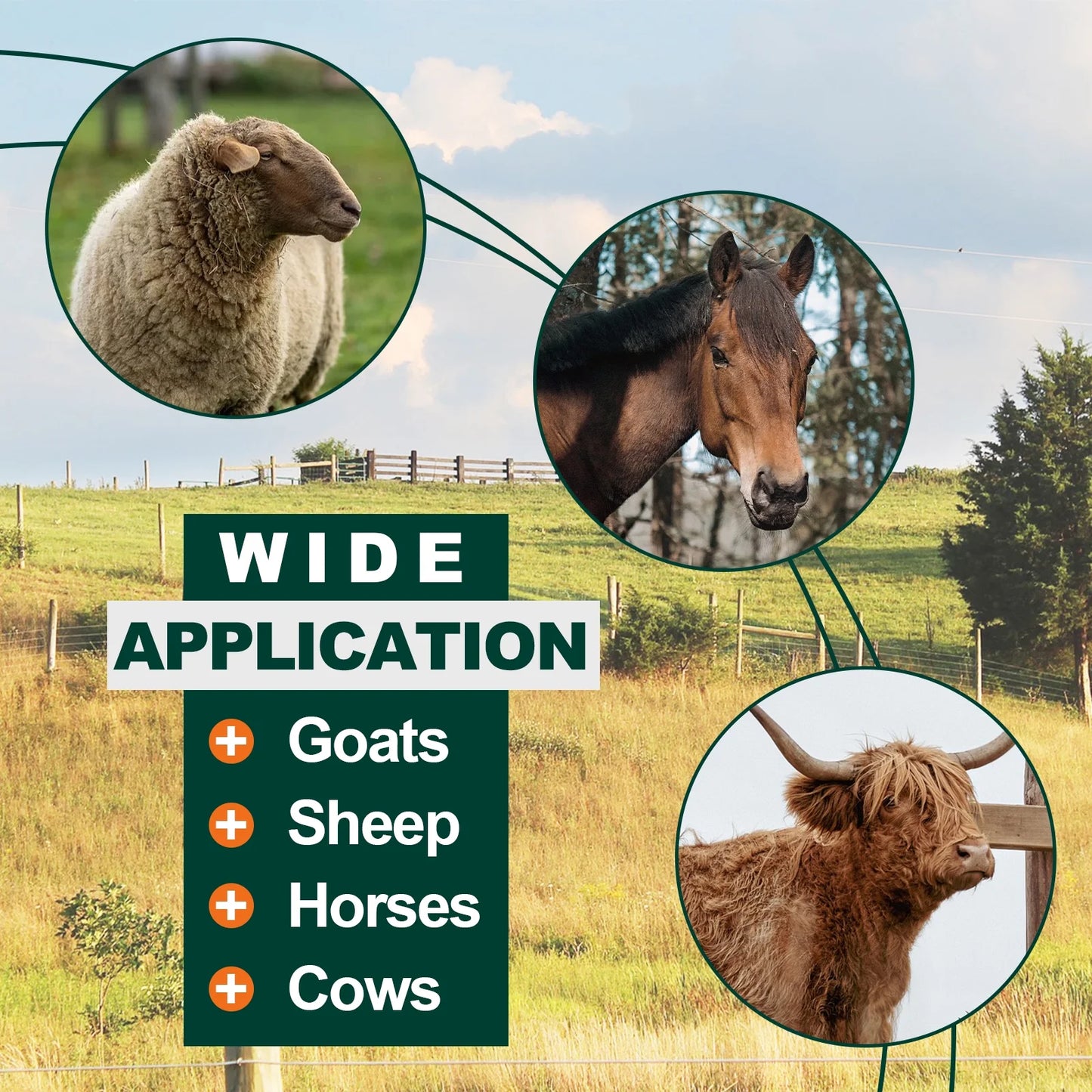 Hanging Goat Hay Feeder Large Capacity W/Adjustable Hooks Fit for Different Stall & Corral,Galvanized Steel Livestock Grain Feeder Rack for Sheep, Horse