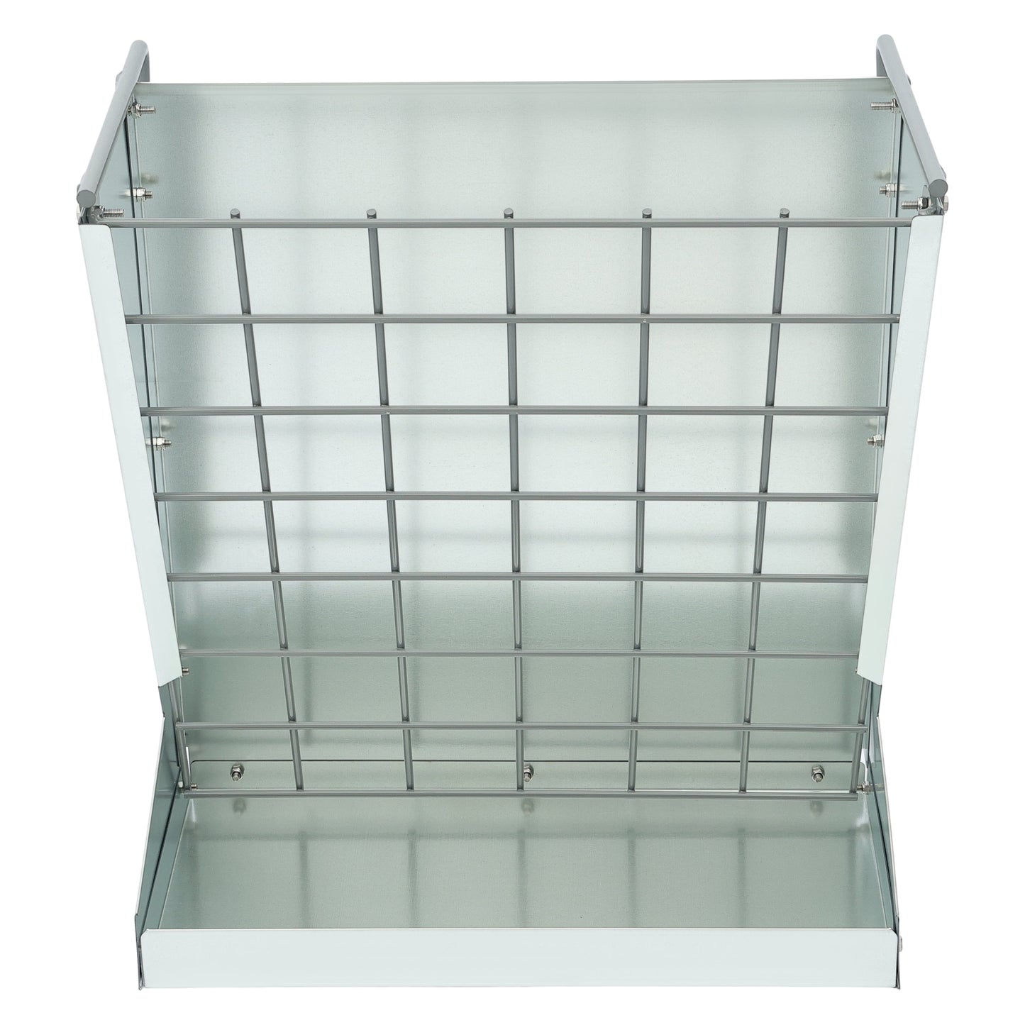 Hanging Goat Hay Feeder Large Capacity W/Adjustable Hooks Fit for Different Stall & Corral,Galvanized Steel Livestock Grain Feeder Rack for Sheep, Horse