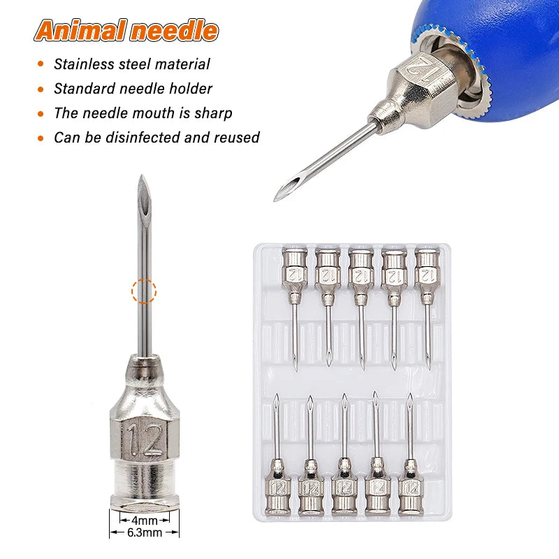 1-10Ml Automatic Veterinary Continuous Syringe Animal Injection Adjustable Vaccine for Livestock Pig Cattle Sheep Chicken