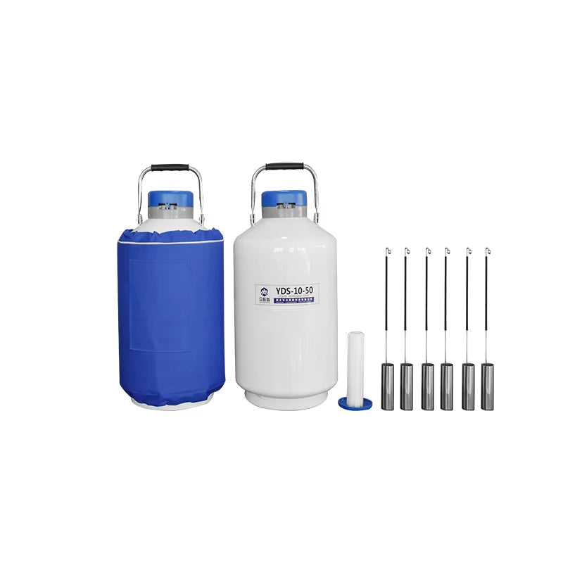 10L Liquid Nitrogen Container Six Canisters Cow Horse Bull Livestock Semen Frozen Semen Storage YDS-10
